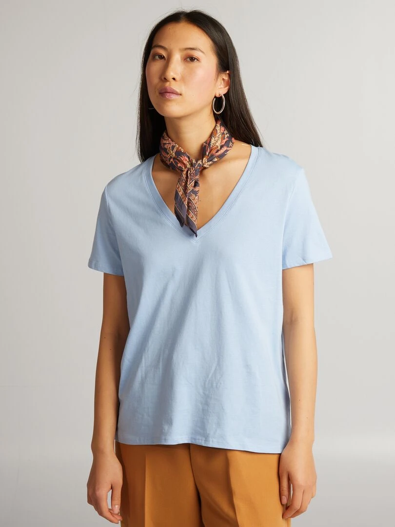 T shirt basique   Bleu ciel