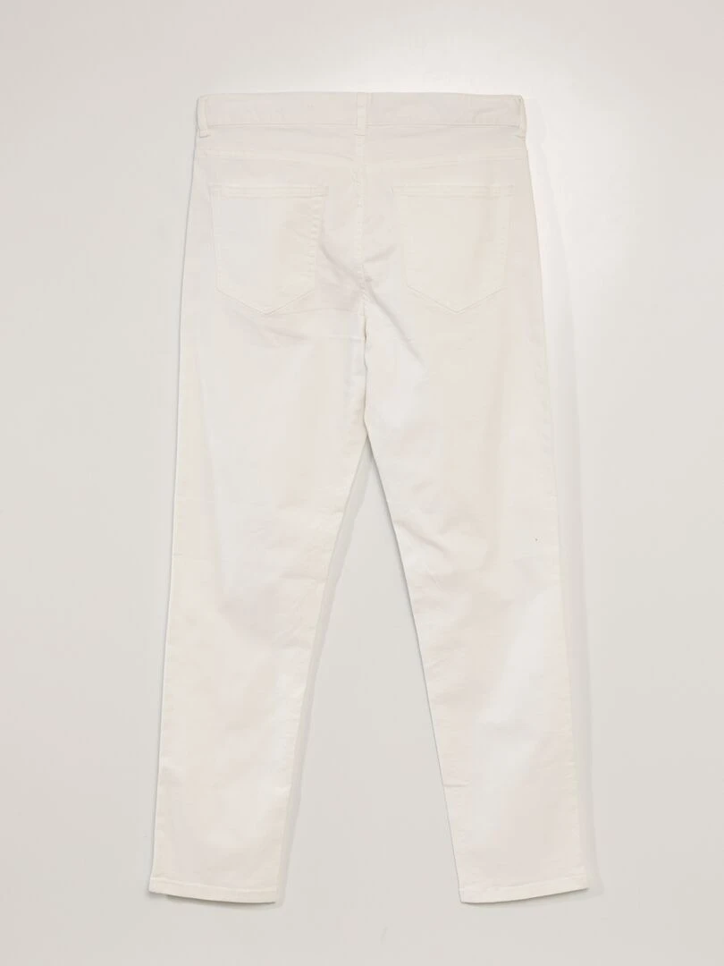 Jean slim 5 poches L32 blanc