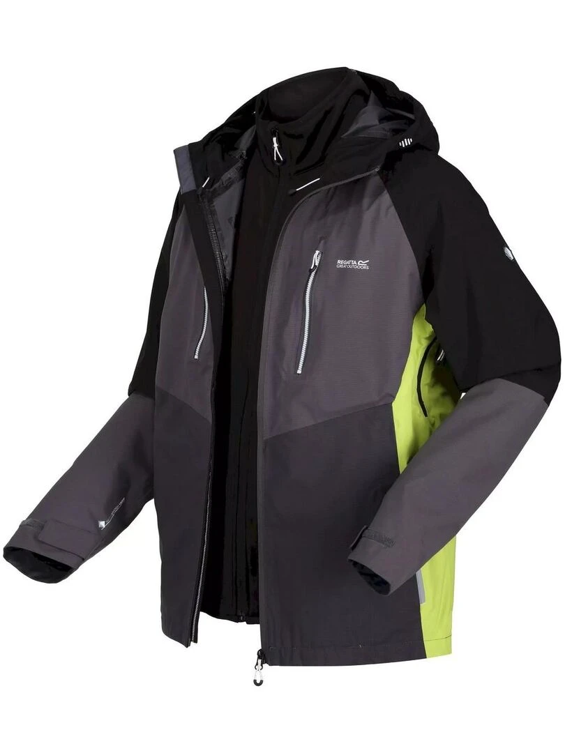 Regatta   Veste imperméable SACRAMENTO   Noir Gris Noir