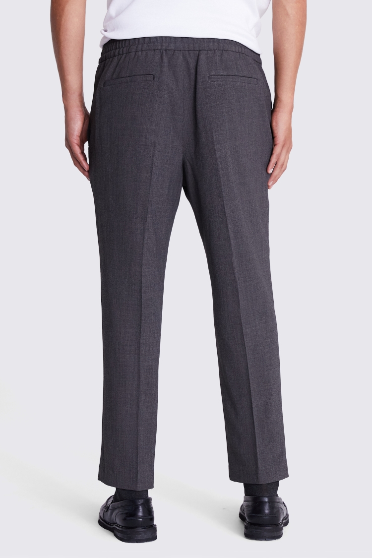 Tailored Fit Charcoal Flannel Trousers   Buy Online at Moss