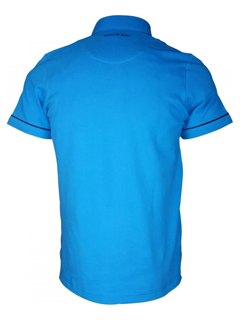 Polo brodé PLYMOUTH Bleu turquoise