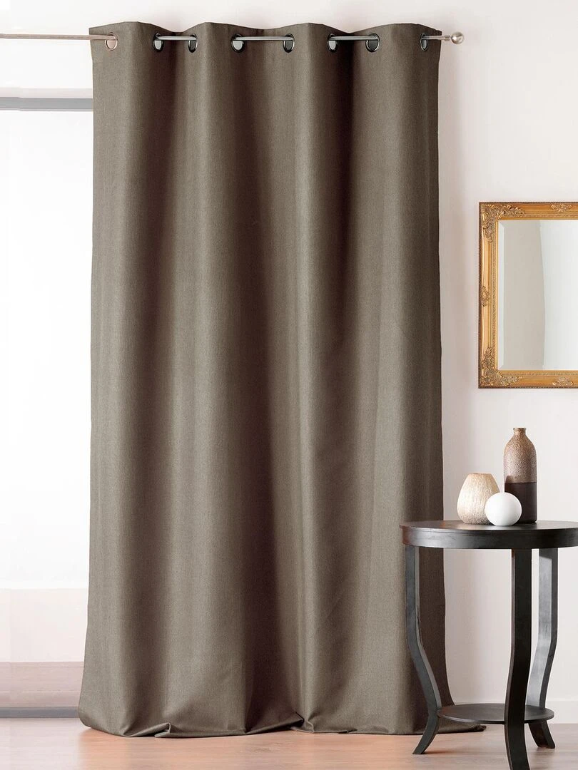 Rideau d'ameublement 100% occultant Taupe