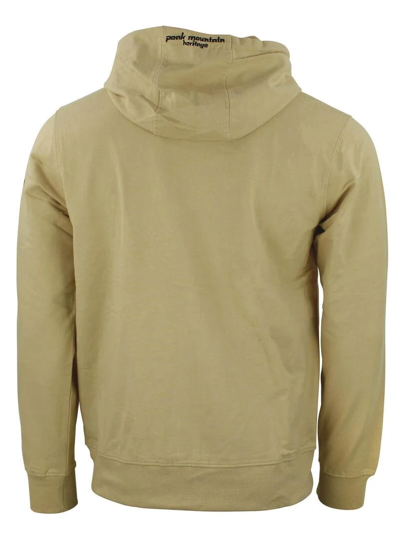 Sweat zippé à capuche homme CAGE PEAK MOUNTAIN Beige
