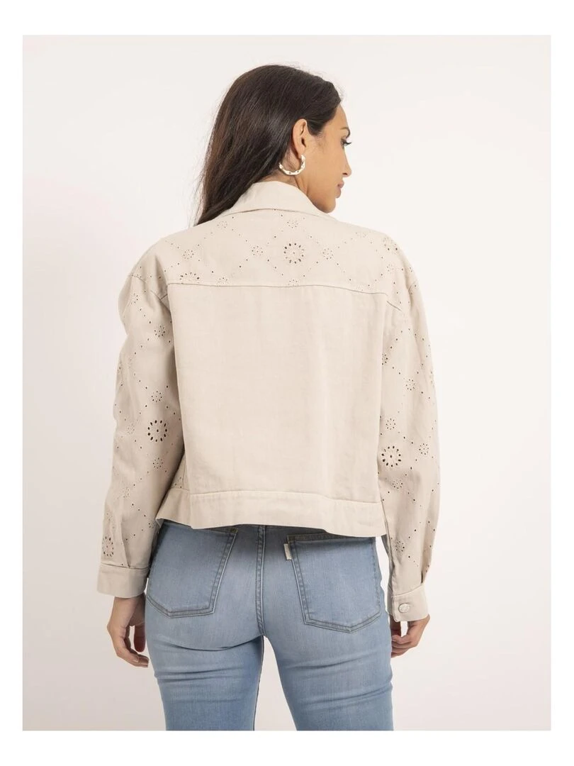 Veste broderies anglaises UKRINE Beige