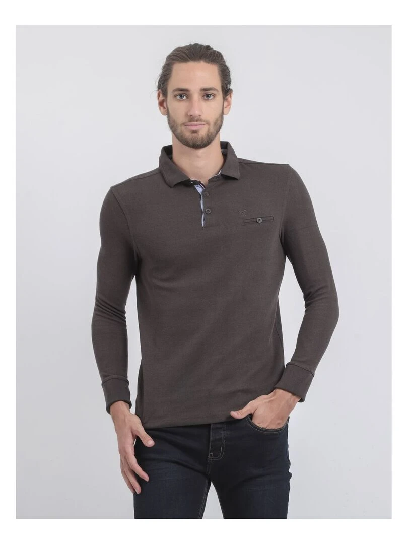 Pull fin col polo WILPARK Bleu marine