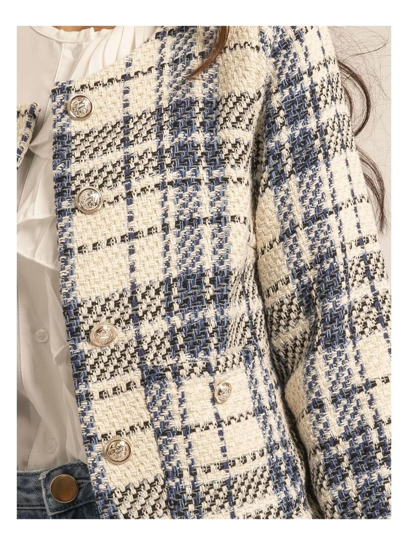 Veste tweed ULRIKA   Bleu