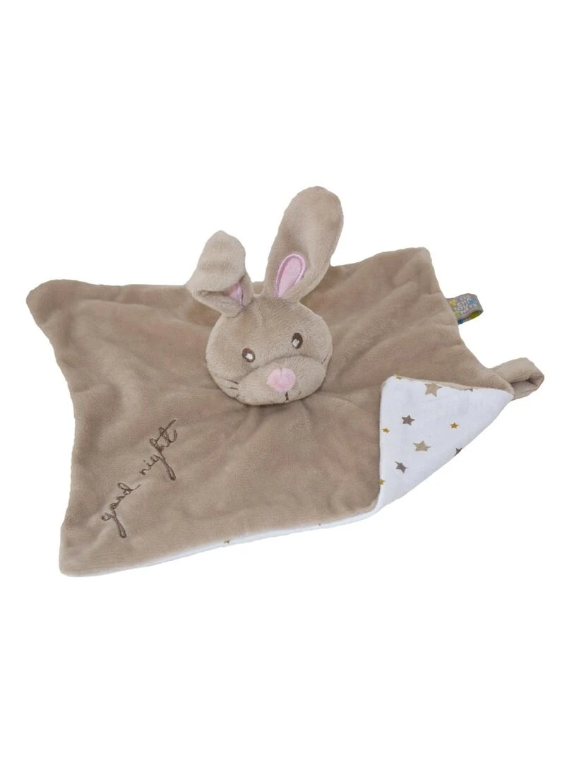 Doudou mouchoir lapin Les Chatounets Taupe