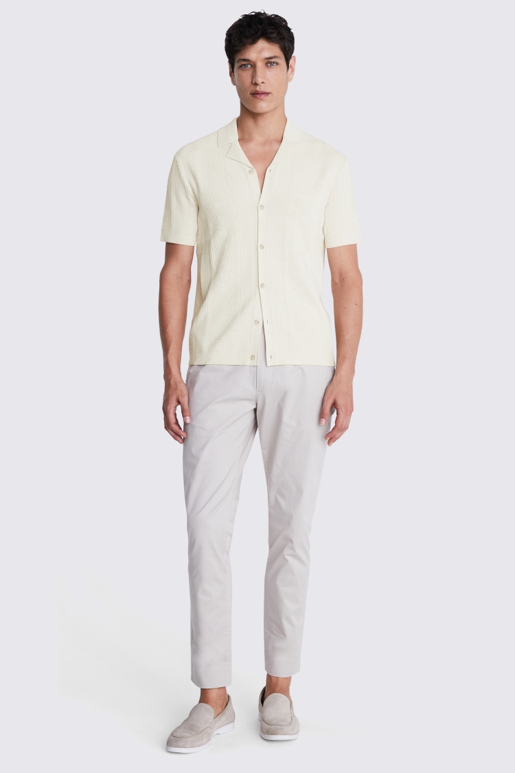 Ecru Washed Oxford Shirt   Buy Online at Moss