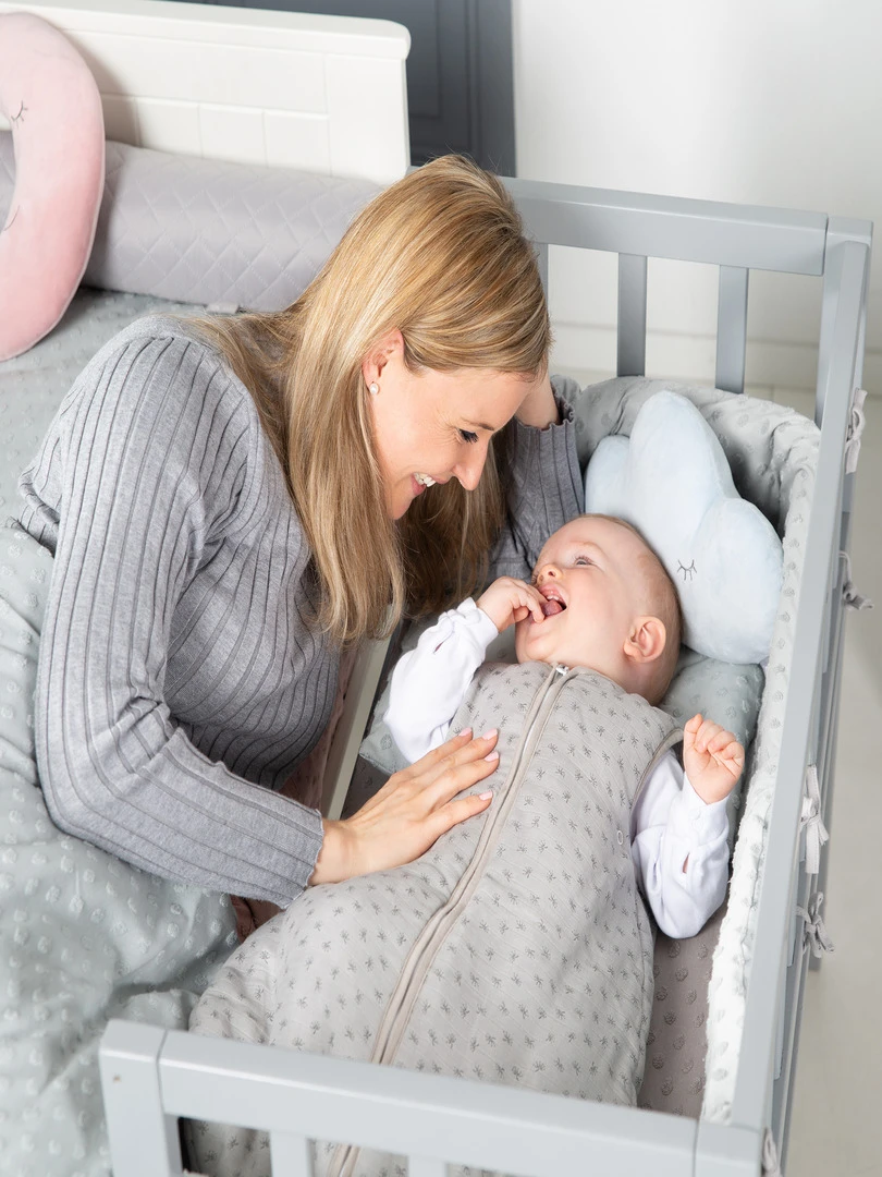 ROBA Tour de Lit Bébé   Lil Planet   Coton Bio   Gris Argenté   Gris