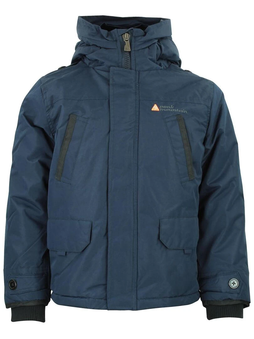 Parka de ski garçon ECAPEAK PEAK MOUNTAIN Bleu marine