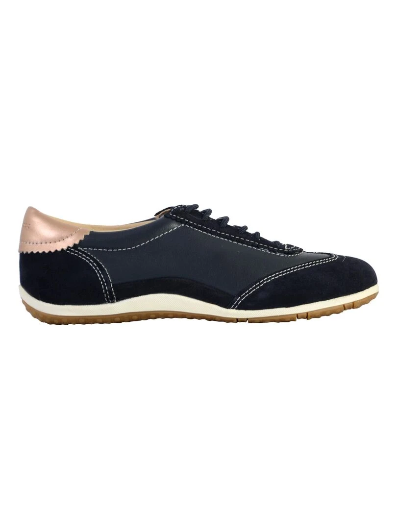 Basket Cuir Geox Vega Bleu marine