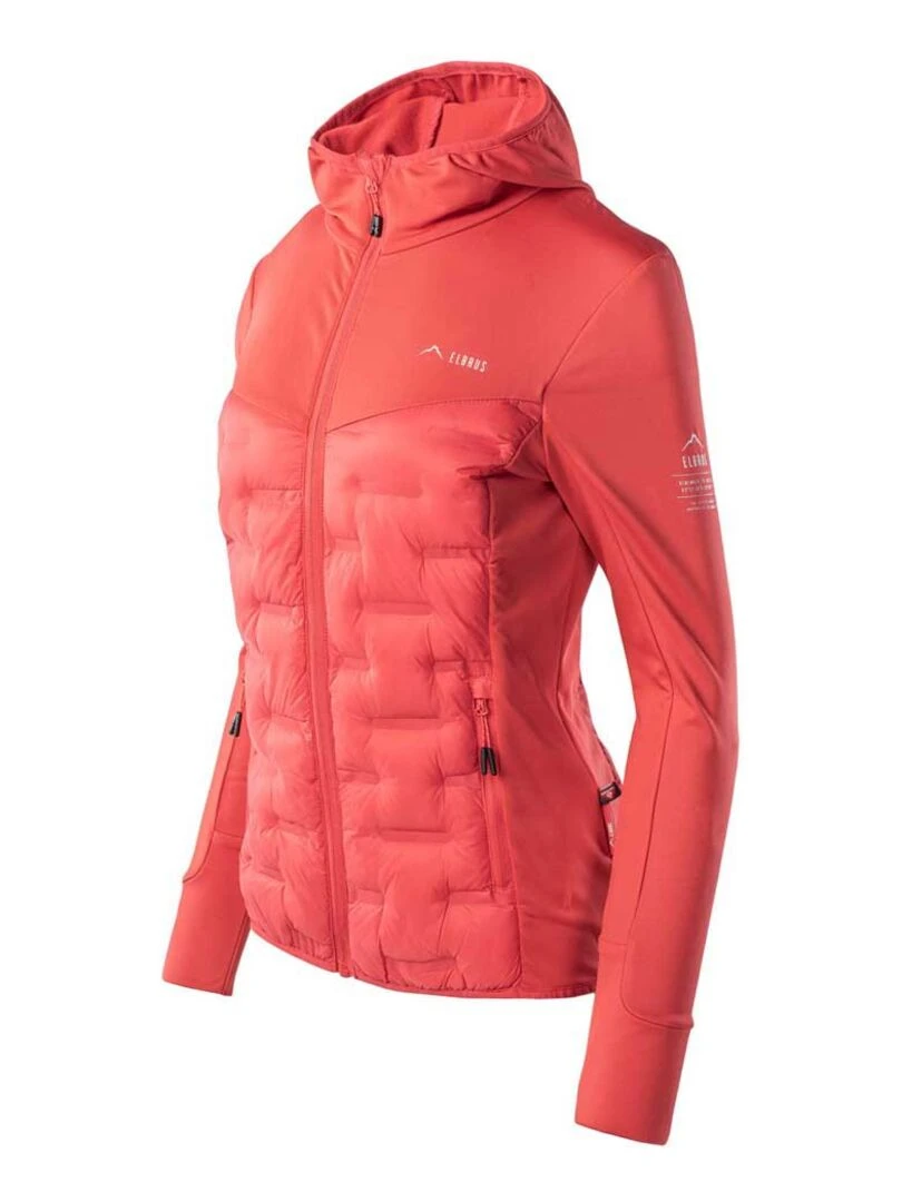 Elbrus   Veste matelassée ELIMA PRIMALOFT   Rouge cerise