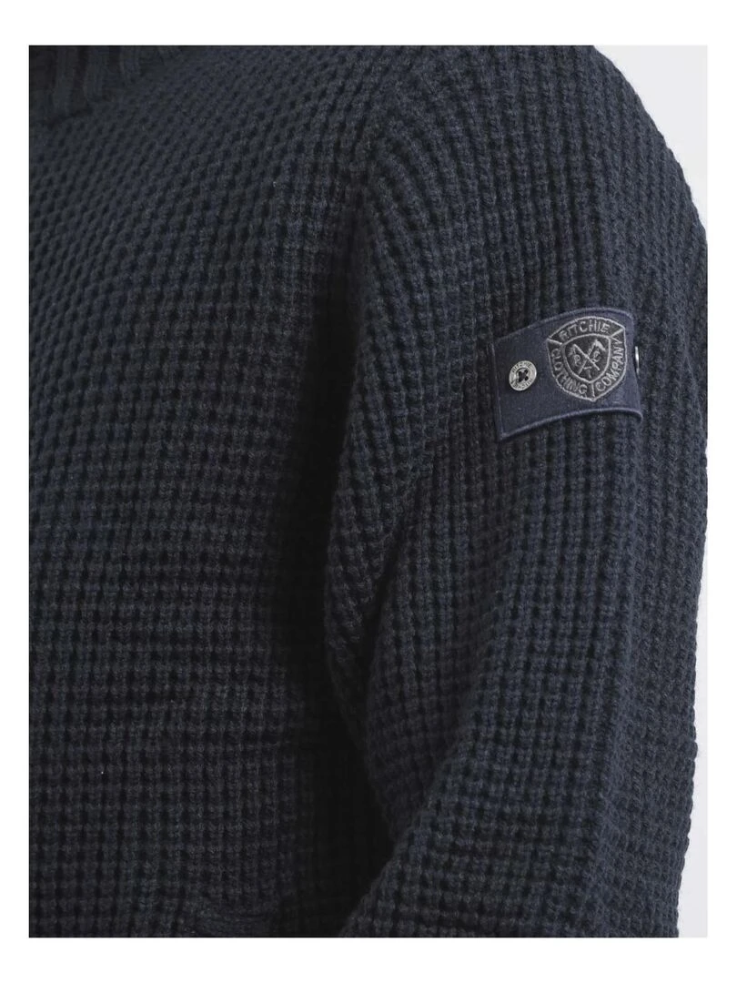 Gilet zippé col montant LUNEL   Bleu marine
