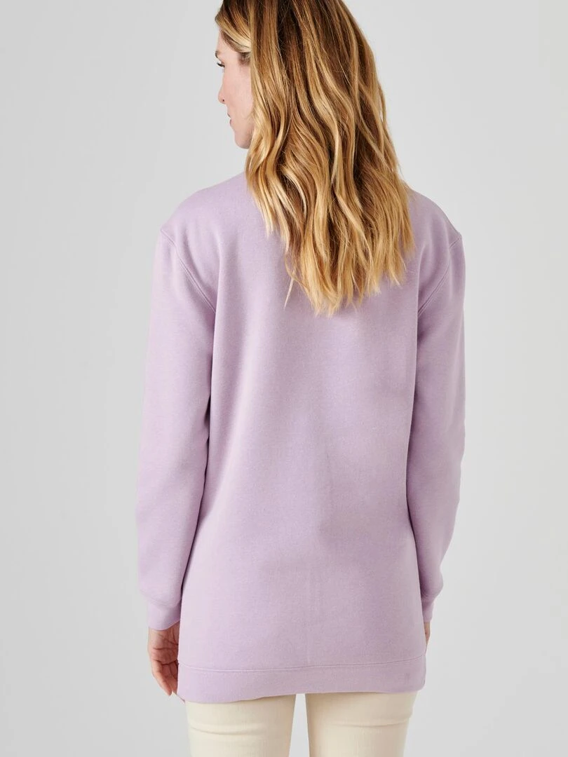 Sweat shirt en molleton   Happy D. by Damart   Bleu lavande