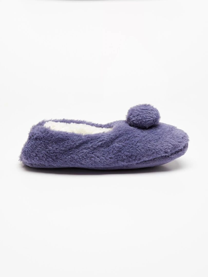 Chaussons maille moelleuse et chaude Thermolactyl   Damart   Bleu nuit