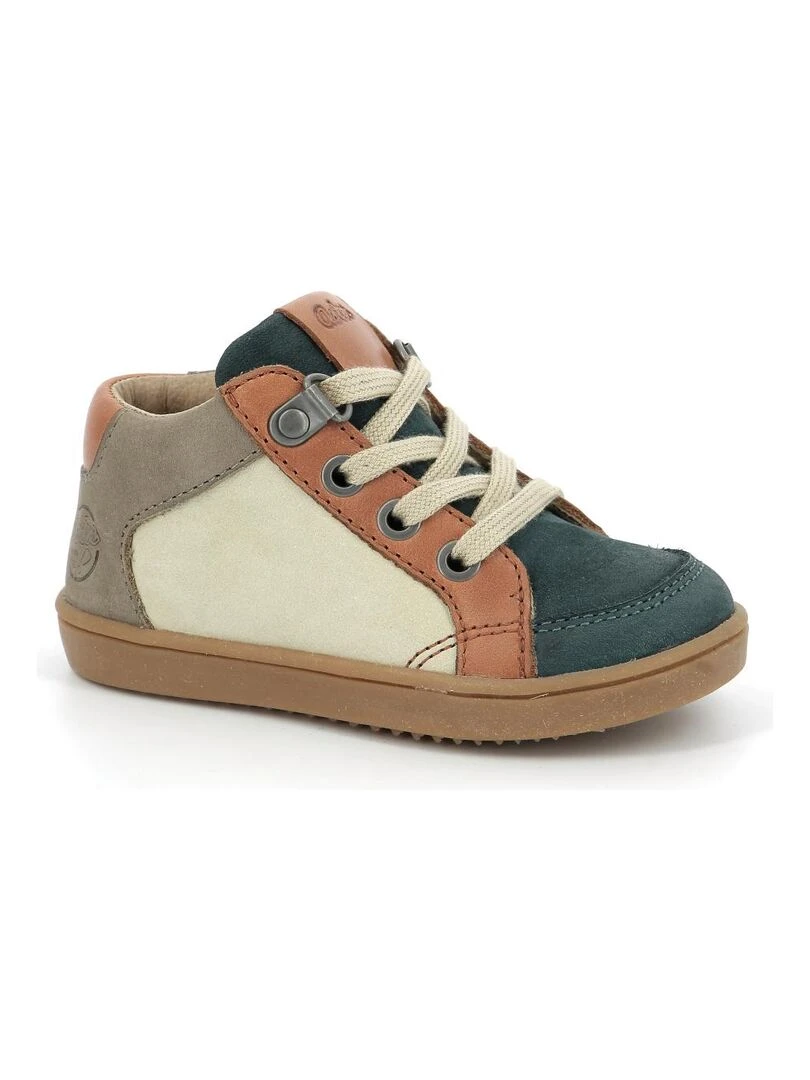 Chaussons Cuir Cretace Star   Bleu marine