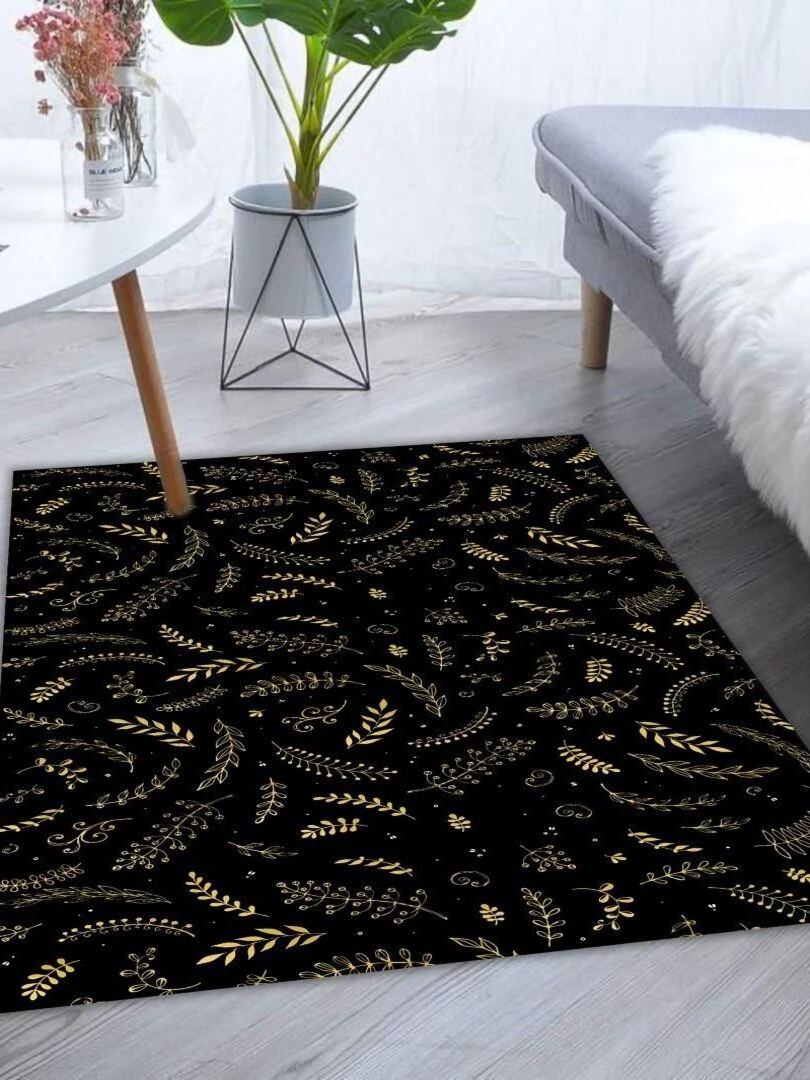 Tapis de Noel Noir Gold   Noir