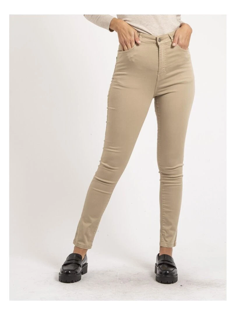 Pantalon slim EDITH Rouge brique