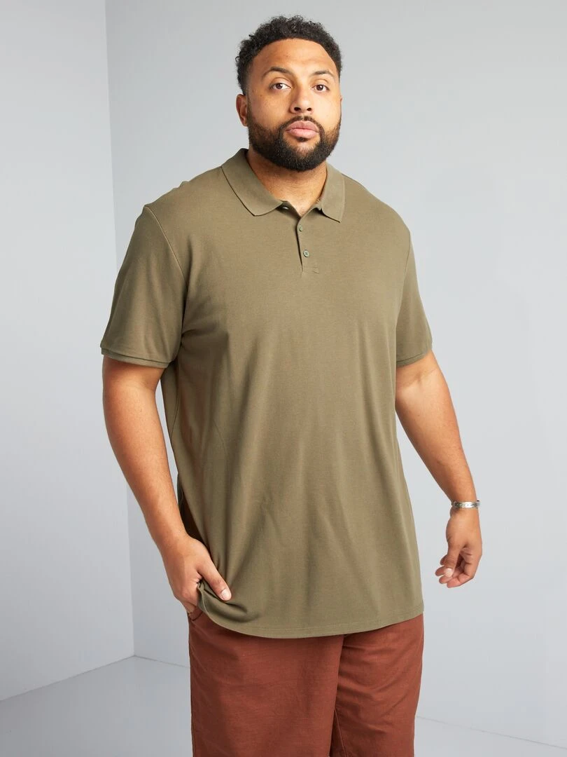 Polo en maille piqué Kaki