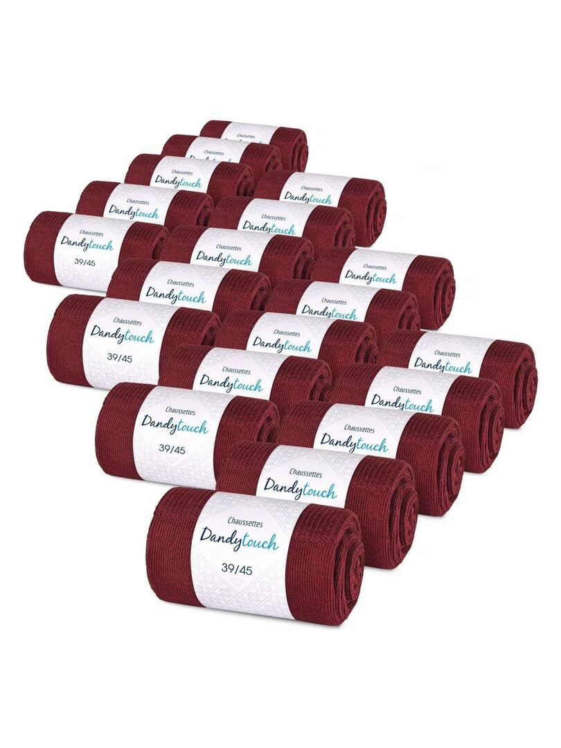 Chaussettes Jersey Coton Lot 20 Paires Fabrication UE Bordeaux