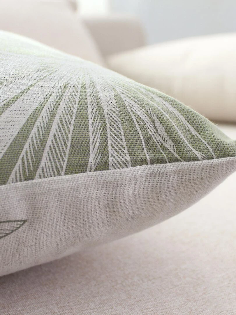 Coussin déhoussable en négatif   Vert olive
