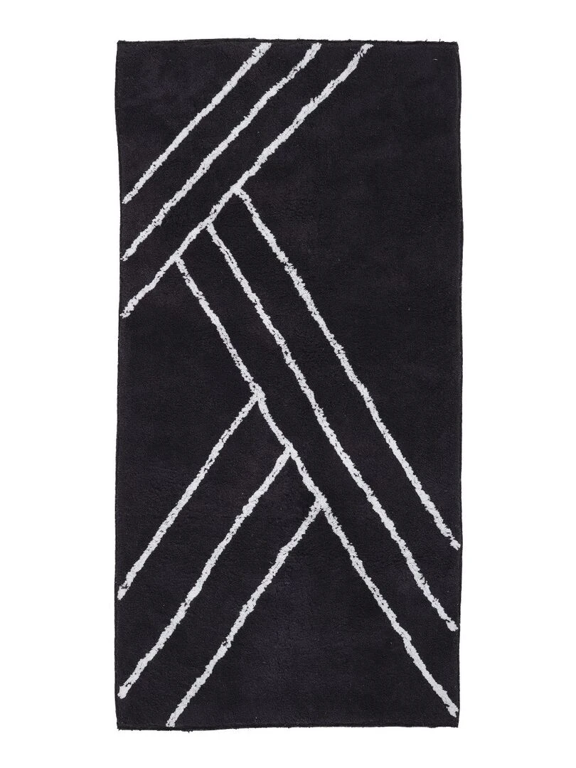 Guy Levasseur Tapis de bain en coton figuratif Noir