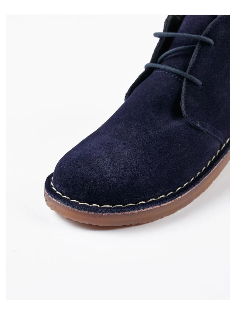 Bottes en daim pour garçon   ROYALS OFF DUTY   Bleu foncé