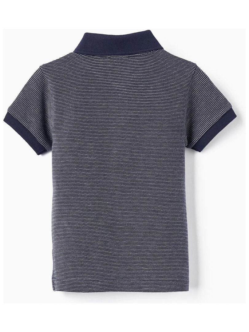 Polo en Piqué de Coton pour Bébé Garçon manches courtes ATLANTIC COMPANY Bleu
