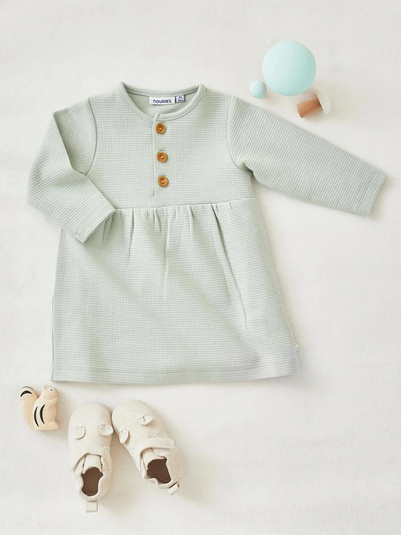 Robe gaufrée sauge Noukie's Vert