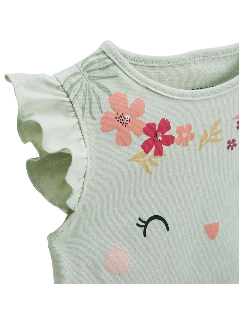 Pyjama enfant manches courtes Petit Paradis   Vert