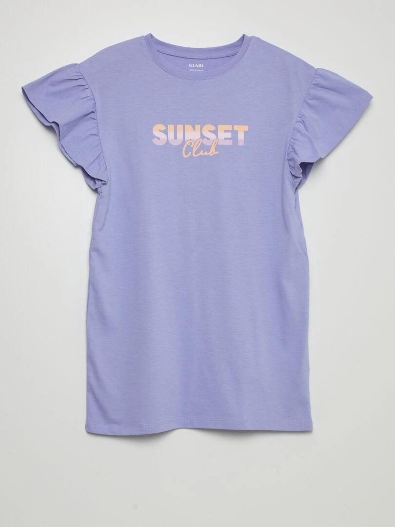 Robe t shirt 'sunset club' Bleu