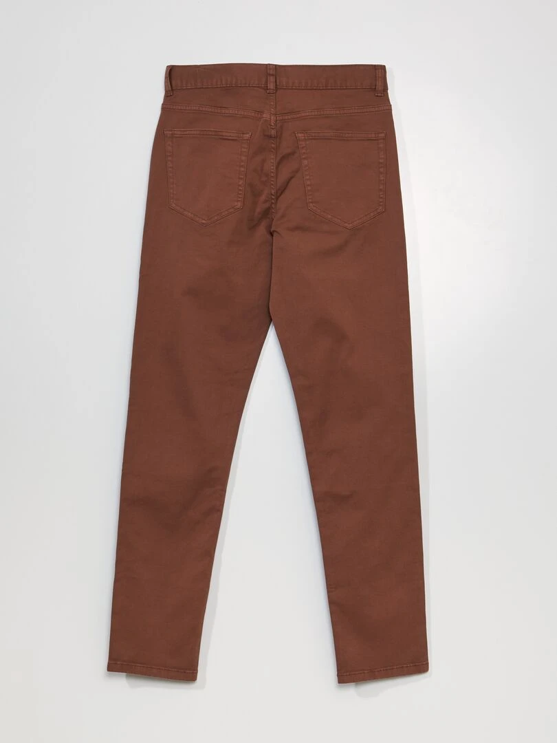 Jean slim 5 poches L32 Marron