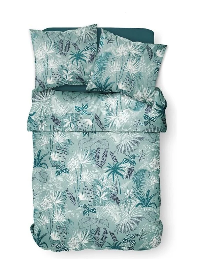 Housse de couette Sunshine Jungla + taie(s) 100% coton 57 fils Vert