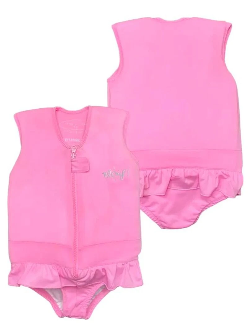 Maillot de Bain Jeanne Enfant avec Flotteurs Accessoire de Natation Fille Rose