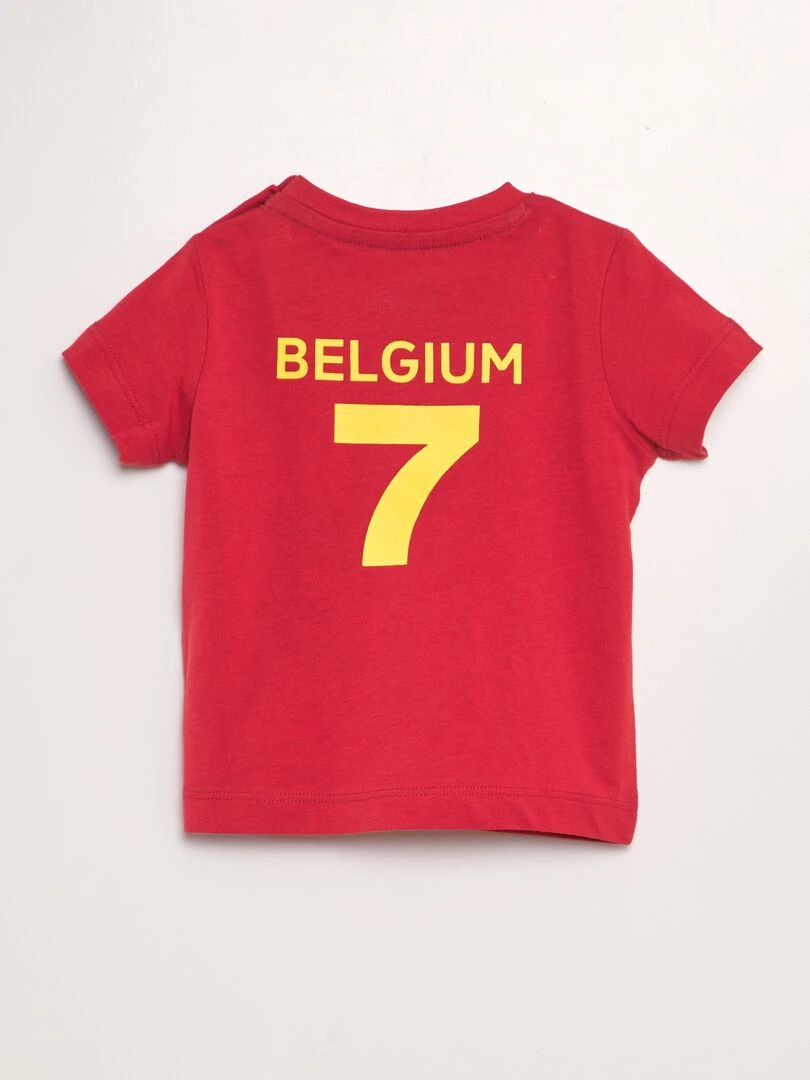 T shirt en coton EURO 2024 Rouge 'Belgique'