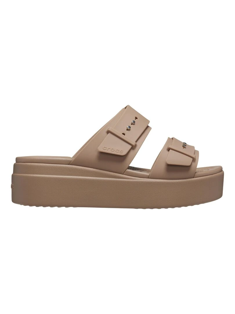 Sandales à Enfiler Crocs Brooklyn Buckle Marron
