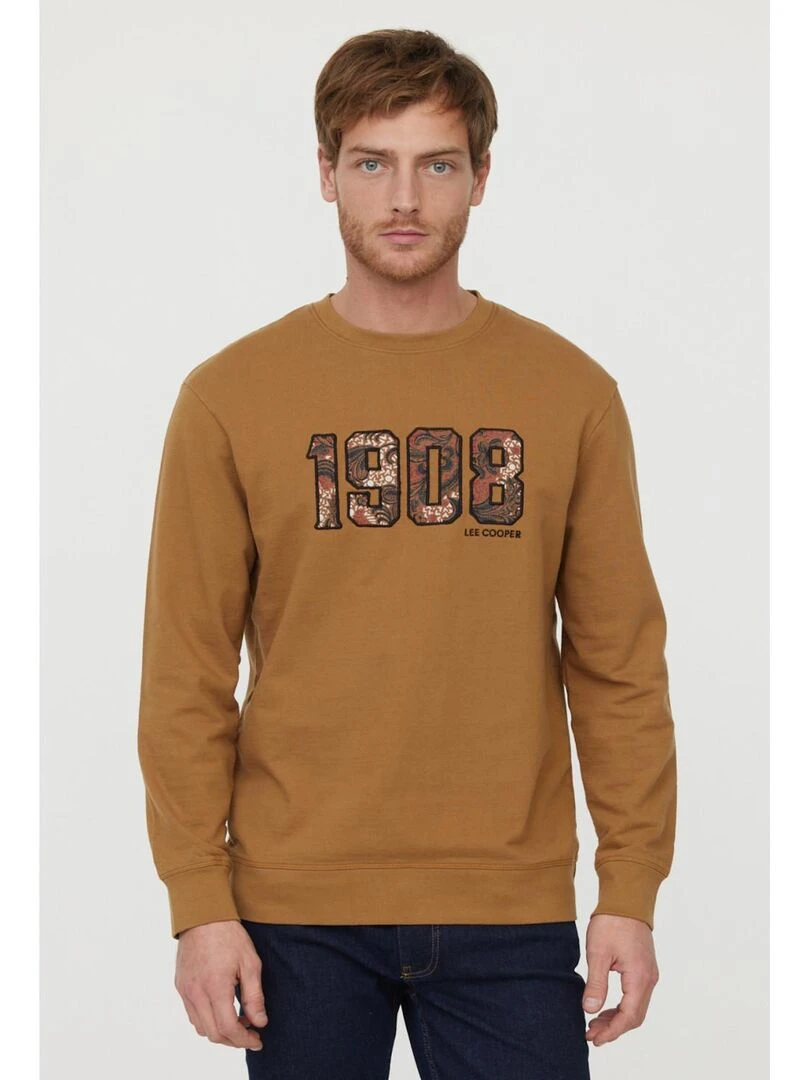 Lee Cooper Sweatshirt manches longues coton regular ECHER Camel