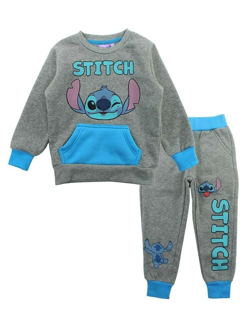 Disney Ensemble Sweat pantalon garçon Imprimé Lilo Et Stitch Gris