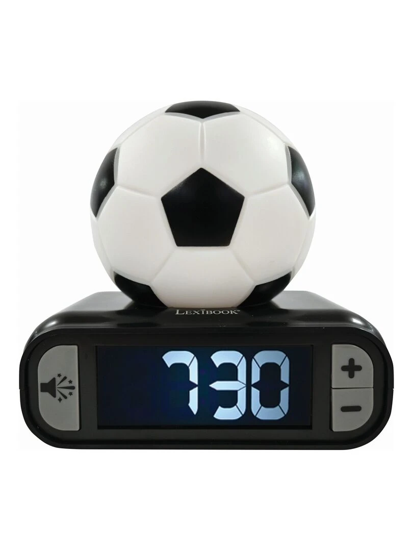Réveil digital avec veilleuse lumineuse football en 3D et effets sonores N/A