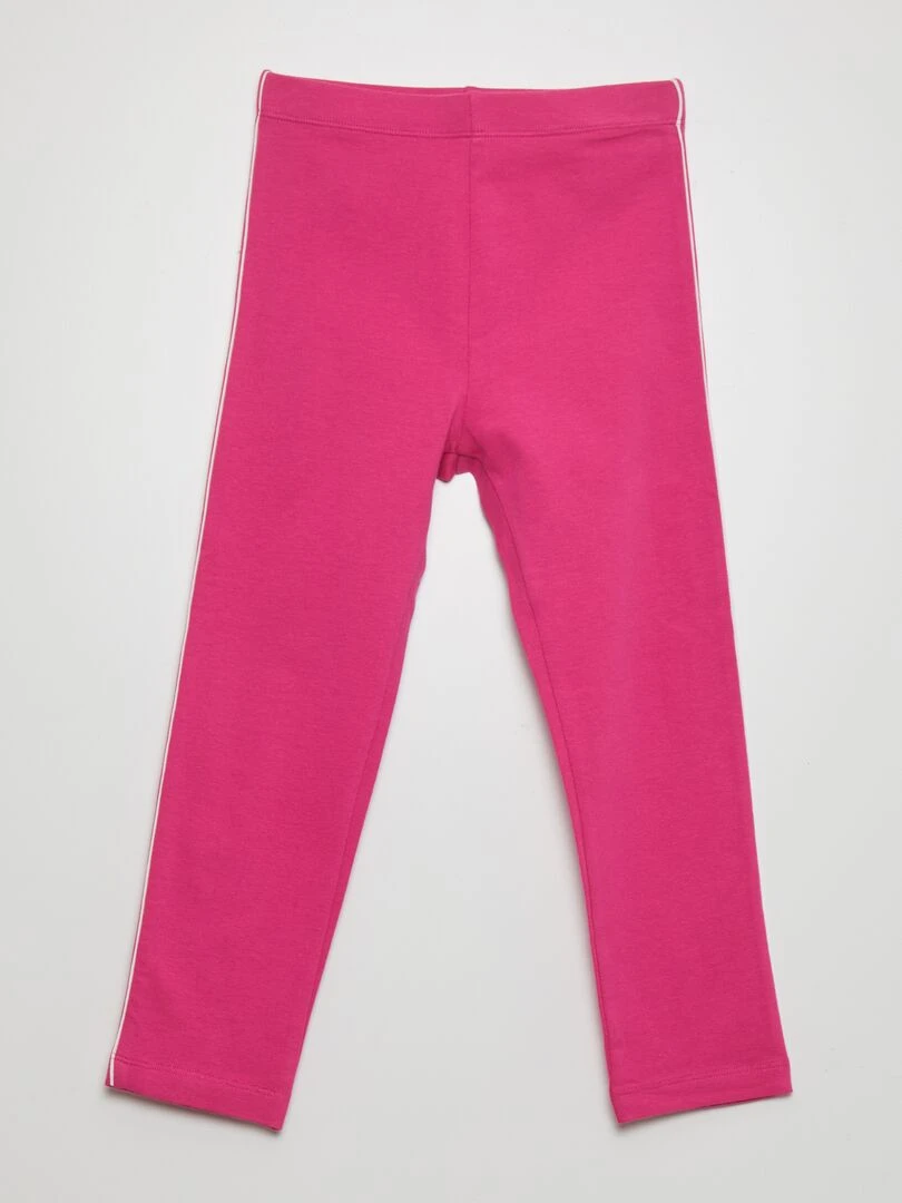 Legging en jersey stretch à taille élastiquée Rose
