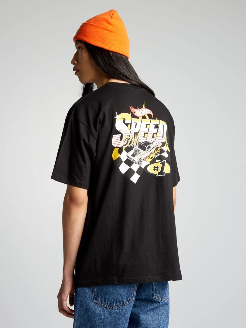 T shirt imprimé 'Hot Wheels'   noir