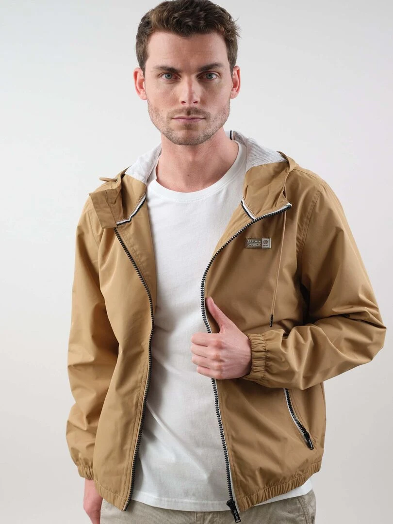 Blouson homme avec capuches doublée 'Deeluxe' Marron caramel