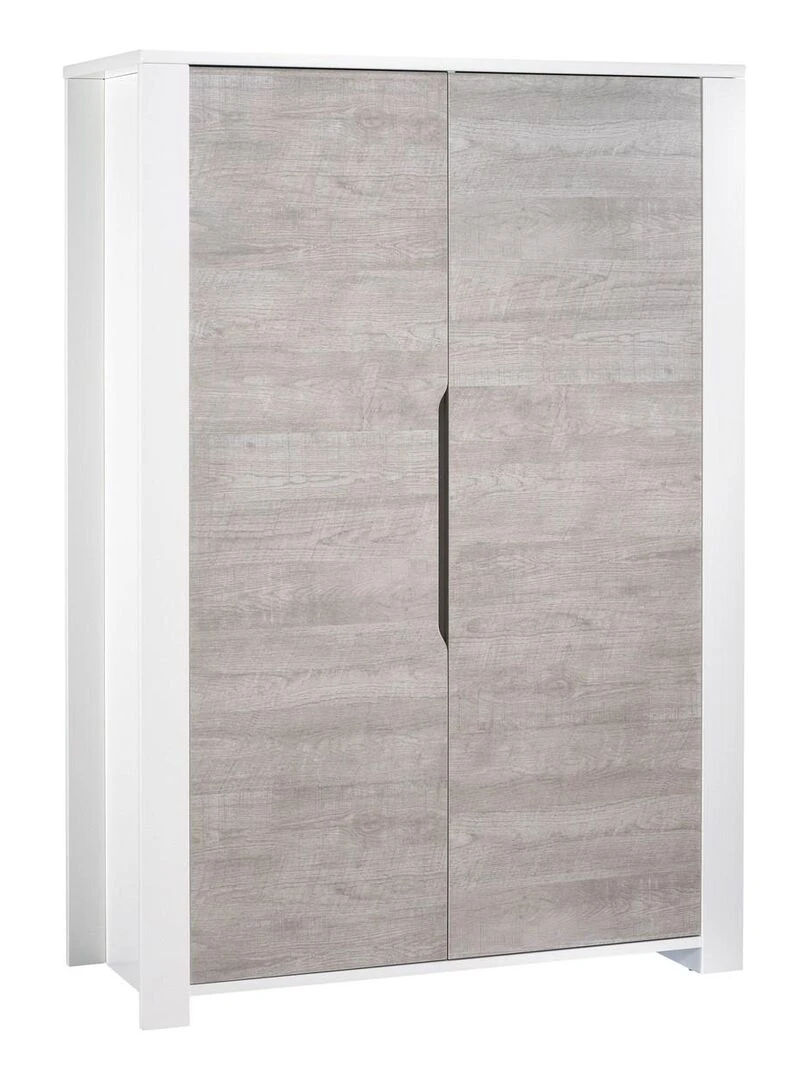 Armoire bébé 2 portes SAUTHON Gris Blanc