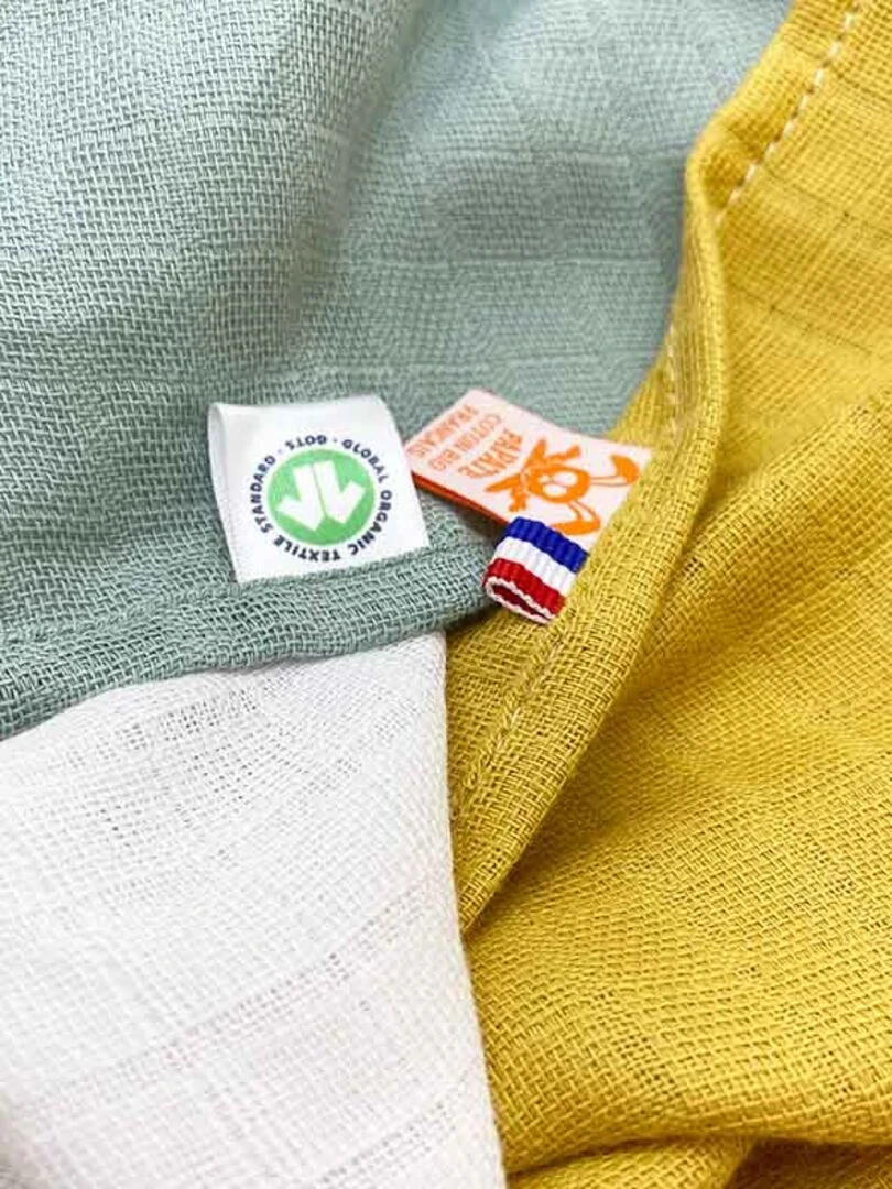 Langes En Coton Bio Blanc   Blanc