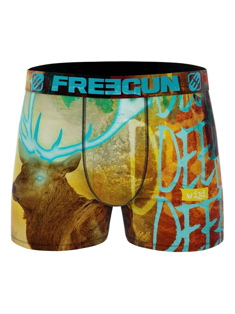 Lot de 5 boxers homme Wild Animals Freegun   Bleu