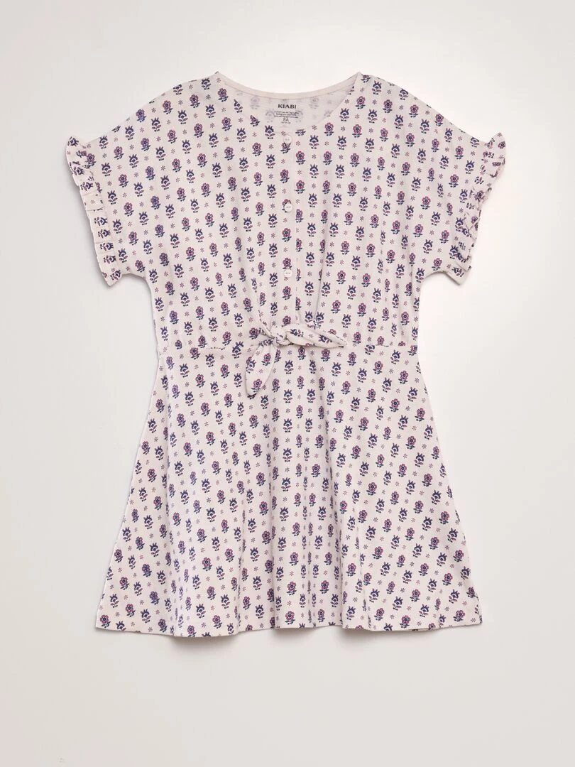 Robe volantée Beige