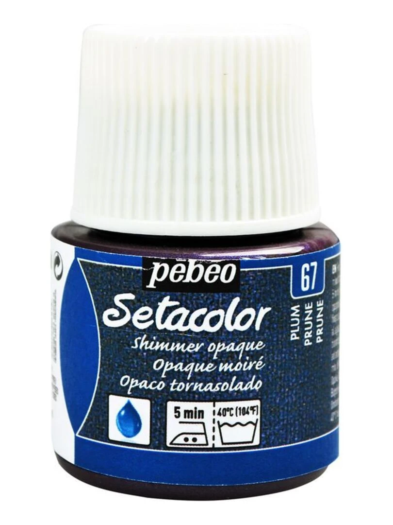 Peinture textile Setacolor opaque effet métallique   Prune   45 ml   N/A