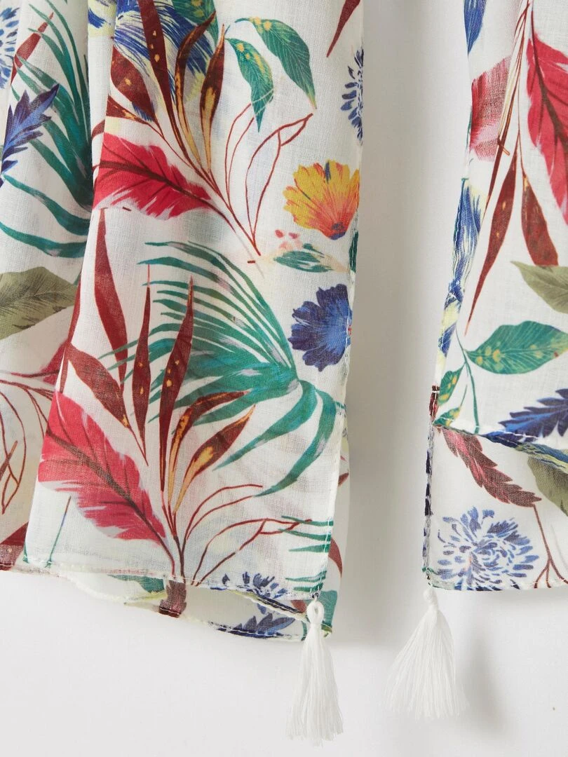 Foulard imprimé tropical Damart Multicolore