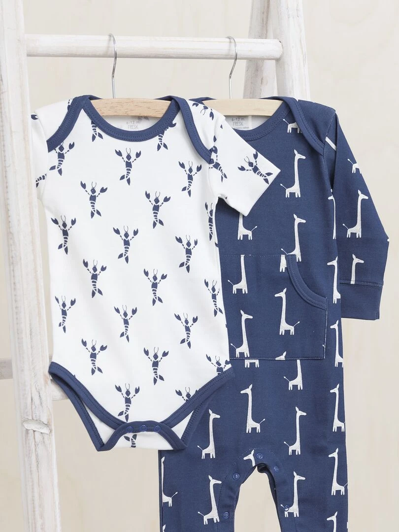 Pyjama léger Homard bleu indigo (3 6 mois) Bleu