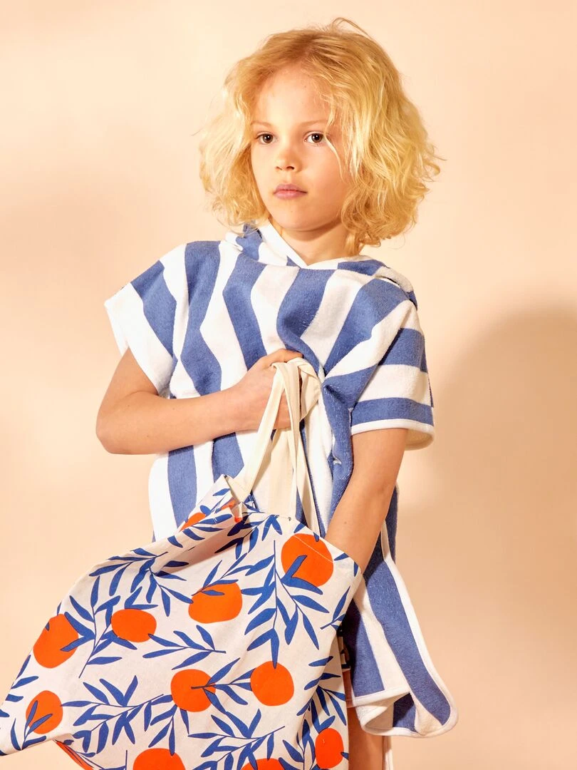 Poncho de bain BLEU